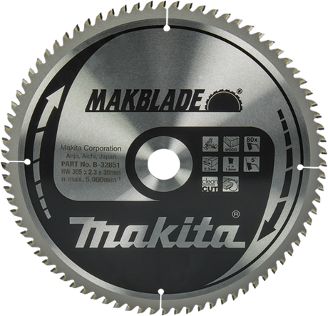 Makita accessoires makita zaagblad hout 305x30x2.3 80t 5g - b-32851