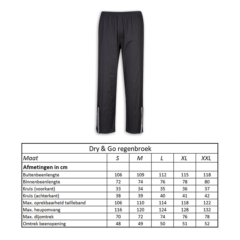 Pantaloni di pioggia lince asciutti vai dimensioni m