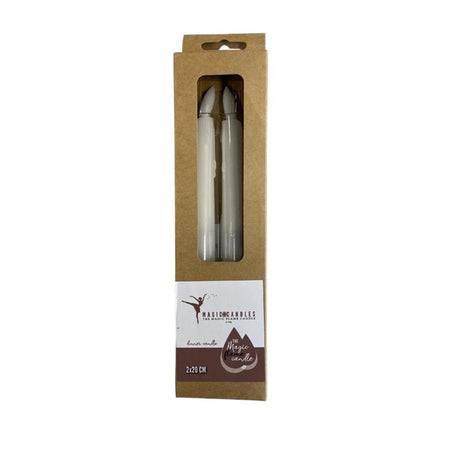 Magic flame candles led diner druip 20cm wit set a 2