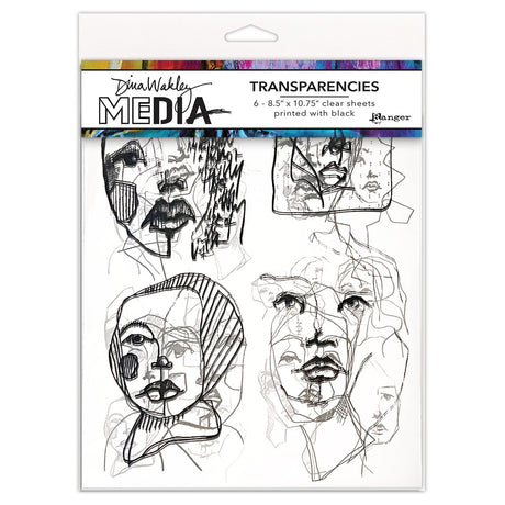 Ranger ink ranger • dina wakley media transparencies abstract portraits set 2