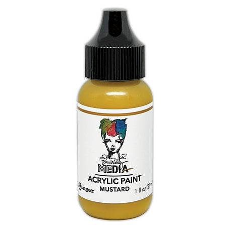 Ranger ink ranger • dina wakley media heavy body acrylic paints bottled paints mustard