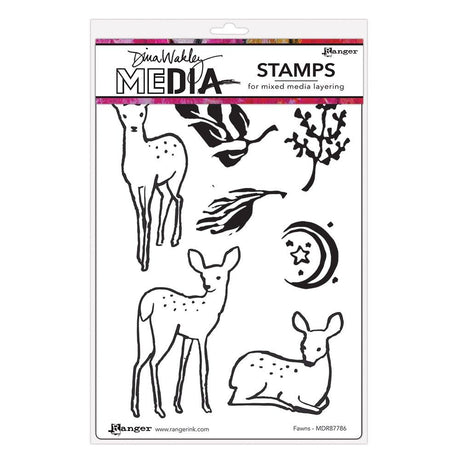 Ranger ink ranger • dina wakley media cling stamps fawns
