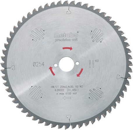 Metabo accessoires cirkelzaagblad hw ct ø 220x30, 36 wz - 628042000