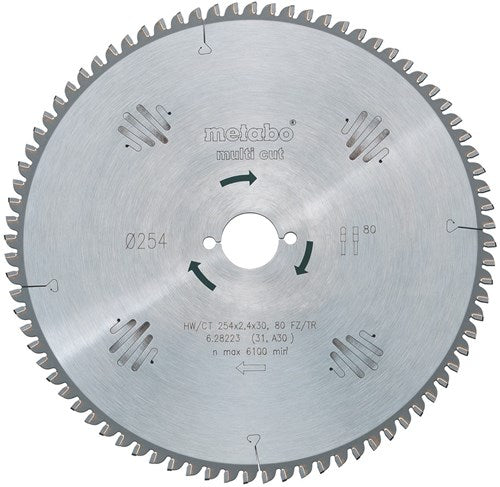 Metabo accessoires cirkelzaagblad hw ct ø 254x30 ,80 fz tz - 628223000