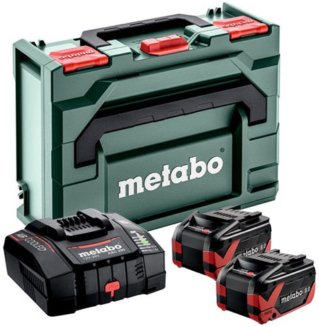 Metabo basis-set 2 x lihdx 18v 8.0 ah | met asc 290 supersnellader - 685305000