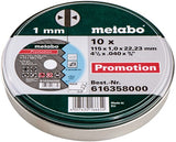 Metabo accessoires metabo doorslijpschijven in blik (10 st.) ø 115x1,0x22,23 - 616358000