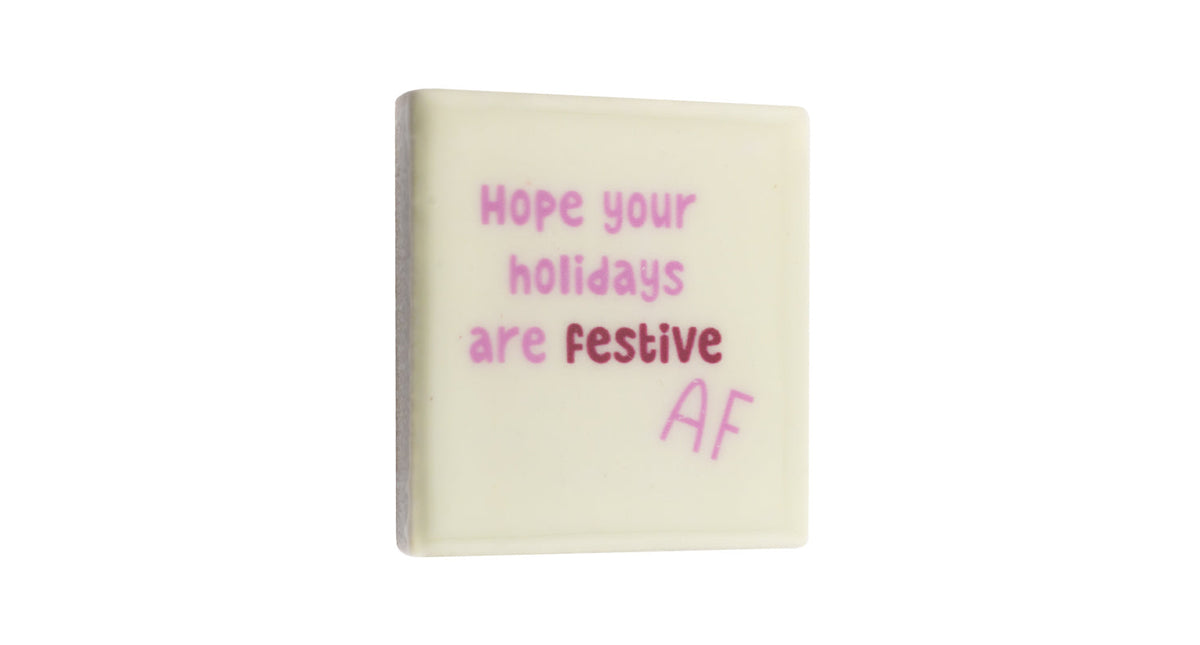 Magneettegeltje 5x5cm holidays festive af