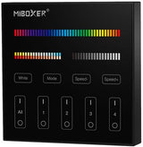 Mi-light miboxer rgb-cct draadloze opbouw schakelaar 2.4g 4-zones zwart - led0232