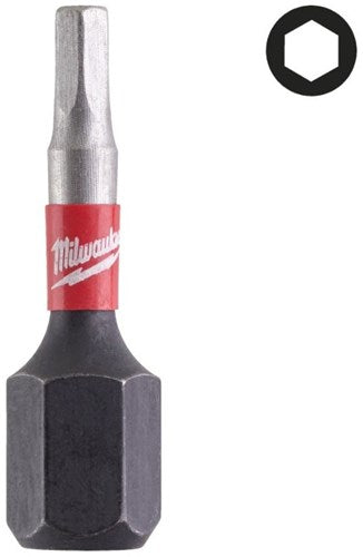Milwaukee accessoires milwaukee schroefbit | shockwave | hex10 | 25 mm | 3 stuks - 4932500384