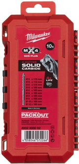 Milwaukee accessoires milwaukee sds-plus borenset | mx4 | packout ready box | 5 6 6 x 115 6 6 8 8 8 10 x 165 12 x 160 mm - 4932500062