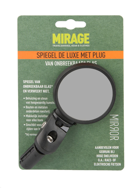 Mirage Spiegel zwart in het stuur