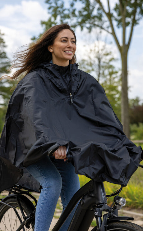 Puch rain poncho polyester black