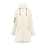 Mirage regenjas rainfall trenchcoat - maat l - gemaakt van polyester soft touch - off white
