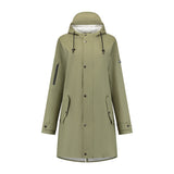 Mirage regenjas rainfall trenchcoat - maat m - gemaakt van polyester soft touch - olive green
