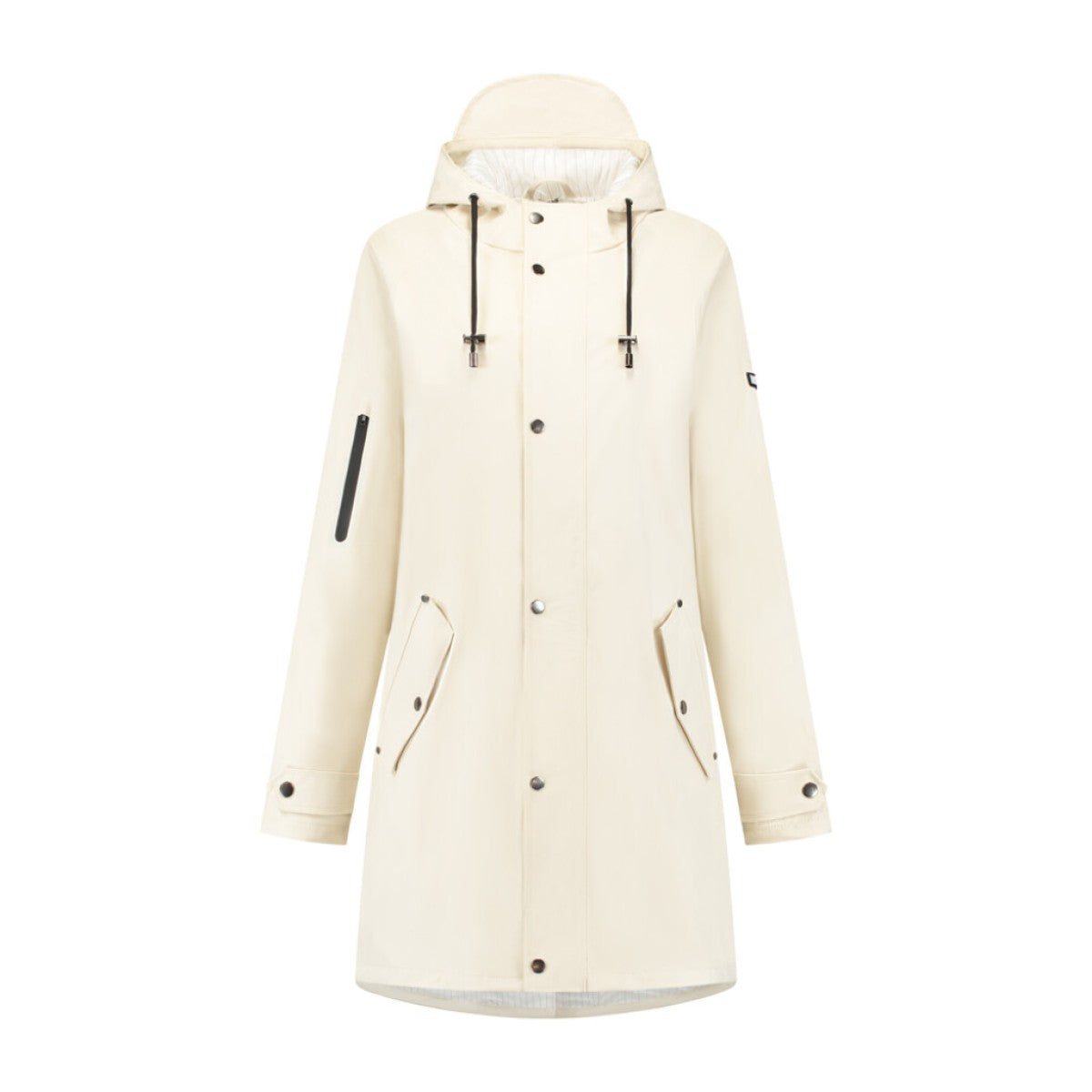 Mirage regenjas rainfall trenchcoat - maat s - gemaakt van polyester soft touch - off white
