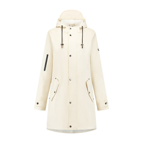 Mirage regenjas rainfall trenchcoat - maat s - gemaakt van polyester soft touch - off white