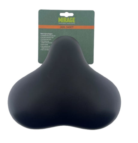 Mirage zadel tour comfort met vering shorty, zwart