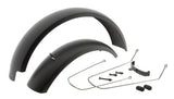 Mirage spatbord set 20 fatbike incl. bevestiging - zwart
