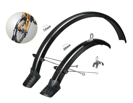 Mirage spatbordenset 20“x50mm zwart, inclusief bevestiging