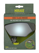 Mirage mirror bar-end rotating luxury dimming glass gray metallic on card