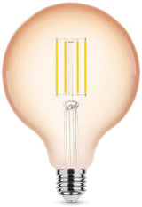 Enzo modee led globe g125 e27 4-28w 1800k filament amber dimbaar - led7490