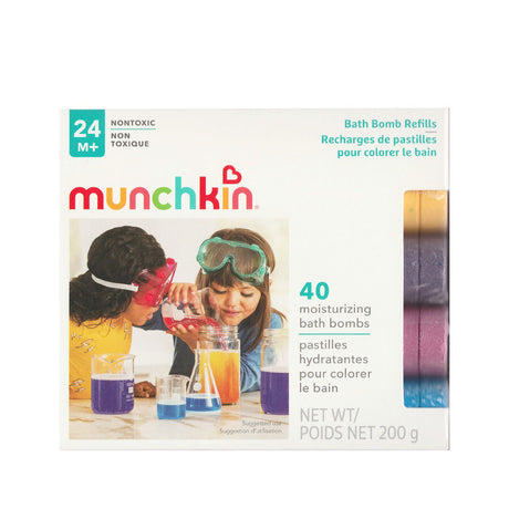 Munchkin bruistabletten voor in bad - color bombs - 40 stuks bruistabletten - bruikbaar voor color buddies en colormix lab
