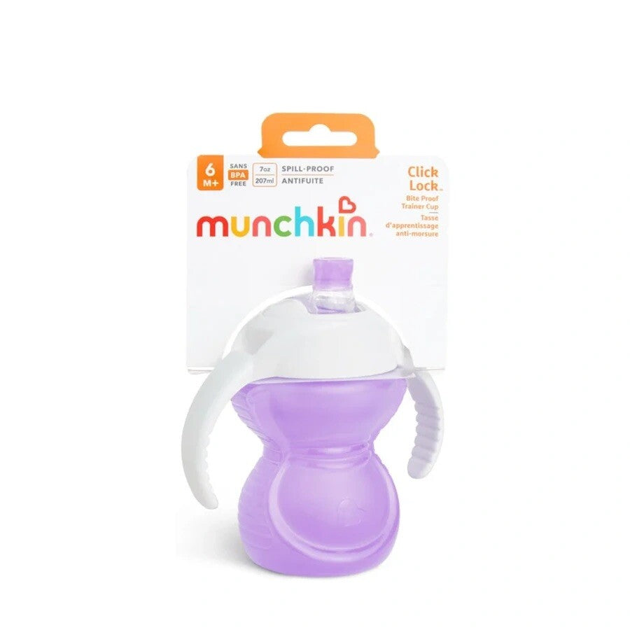 Munchkin click lock cup bite proof 237ml paars