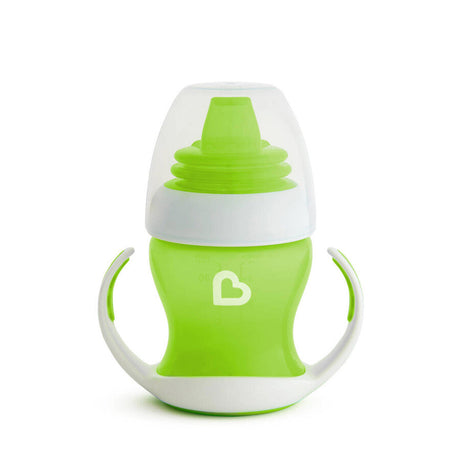 Munchkin overgangsbeker - gentle beker - transition cup - anti-lek beker voor baby's – vanaf 4 maanden - 118ml - groen - drinkbeker