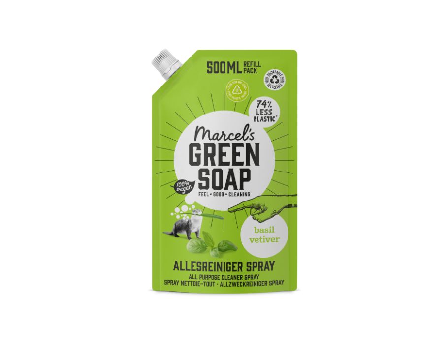 Marcels Green Soap Füllen Sie alle Purpose Cleaner Spray Basilikum Vetiver 500 ml nach