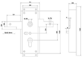 Nemef 1846 2 garageslot | pc60mm | slotkast staal verzinkt 59x159mm | stangen horizontaal | niet verend | 5.8mm aansluiting | dag- en nachtfunctie | dr 1+2+3+4 - 9184602010