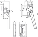 Nemef 53pk rs veiligheidsraamsluiting | skg* | incl. 1 sleutel (s53) en sluitkast (sk53) | rechts - 9005304461