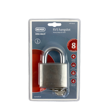 Ty nemef rvs hangslot heavy du 63mm