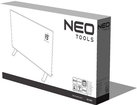 Enzo neo 90-095 | convector kachel | 2000w | wifi | 83,5 x 45 cm - 90-095
