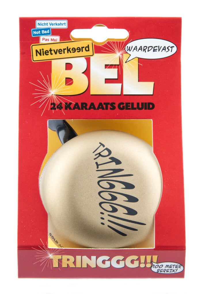 Nietverkeerd n v ding-dong bel 80mm, gold 24 karaats