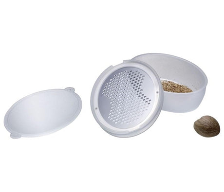 Westmark nootmuskaatrasp met bakje kunststof rvs 96x67x31mm