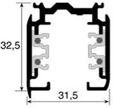 Nordic rail zwart 3 fasen 1 meter 5050004