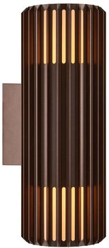 Enzo nordlux wandlamp aludra rond dubbel 2x e27 bruin ip54 - 4800945