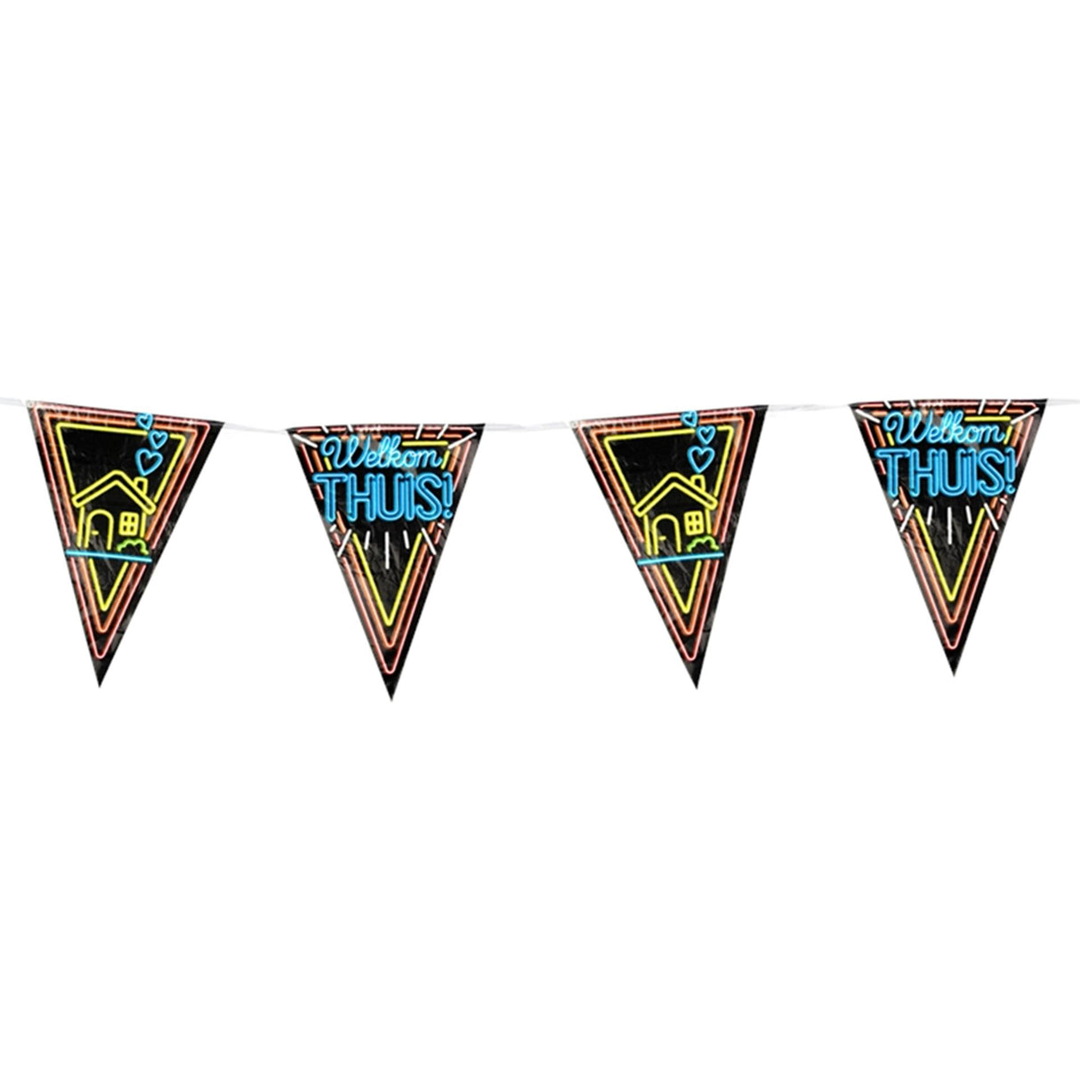Paperdreams neon party flag - welkom thuis