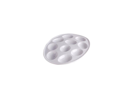 Imperial kitchen eierschaal wit aardewerk voor 10 eieren 27x20cm