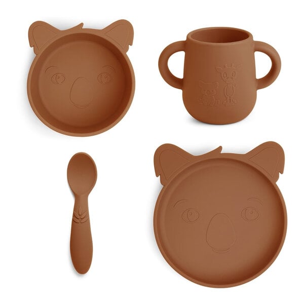 Nuuroo Nuuroo Lykke Silicone Dinner Set 4-Pack Koala