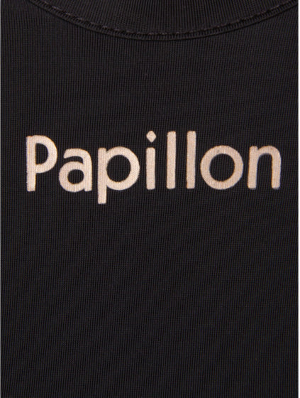Papillon Fitness shirt s sl v-neck dames zwart maat S