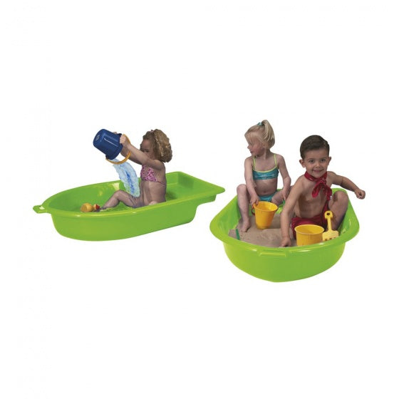 zandbak met deksel Boot 118 x 79 x 22 cm groen