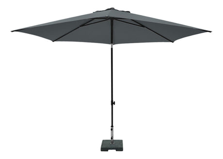 Madison parasol mykanos push-up rond 250 cm met tilt-functie 100%poly grijs
