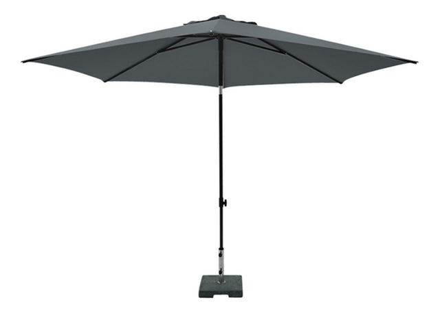 Madison parasol mykanos push-up rond 250 cm met tilt-functie 100%poly grijs