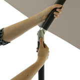 Madison parasol elba push-up 300cm licht grijs