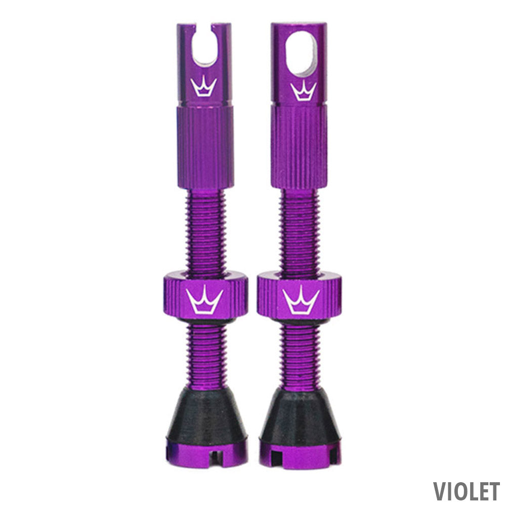Peaty's chris king mk2 tubless valves - 42mm | matte bourbon