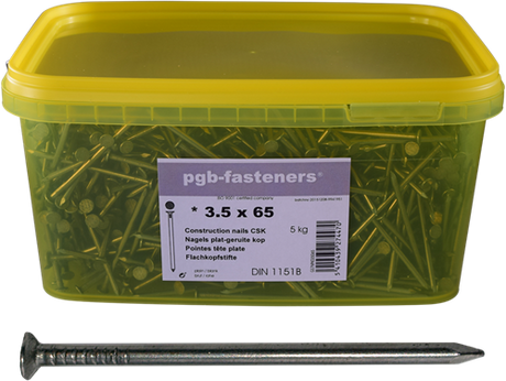 Pgb-europe pgb-fasteners | nagel plat kop d.1151b ø 2,70x50 (emmer) 000npk00000270050m