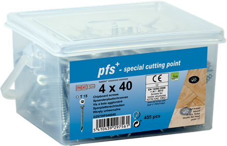Pgb-europe pgb-fasteners | spaanplaatschroef pfs tx25 ø 5x60 zn emmer | 195 st - gz6twp050060