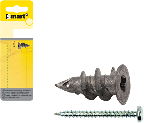 Pgb-europe smart | zelfb. gipskartonplug +schroef ø 15x29 zn | 6 st smgkps00101h