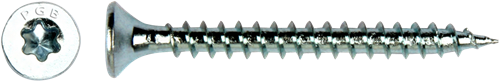 Pgb-europe pgb-fasteners universele spaanplaatschroef vk-t voldraad verzonken kop ø5,0x50 zn tx25 | 200 st | pgwvtv001005000503